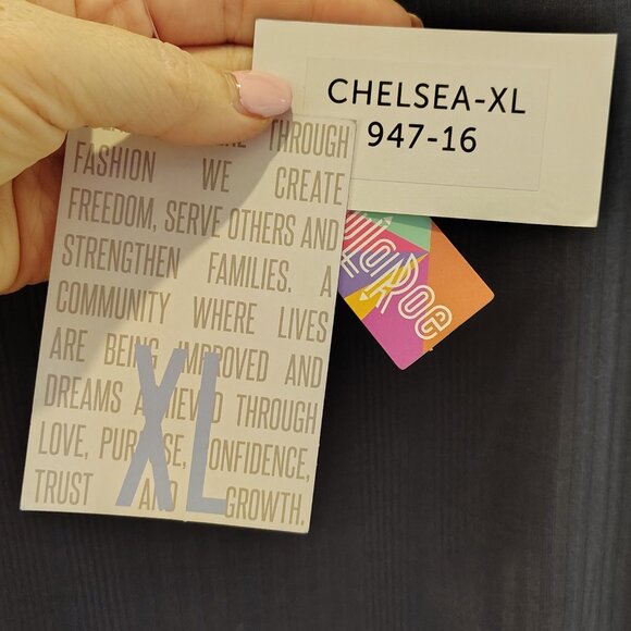 Lularoe Chelsea Womens Size XL Navy Blue Ribbed Short Sleeve T-Shirt Dress ~ NWT - Picture 3 of 5